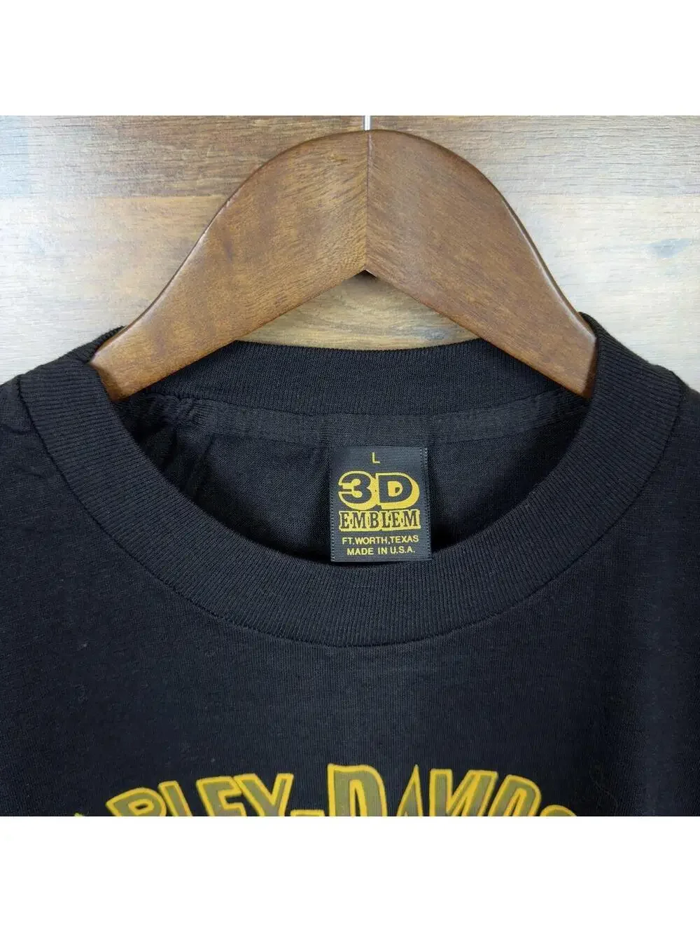 Vintage 1989 Harley Davidson Genuine Hawg 3D Emblem T-Shirt Large Biker Tee